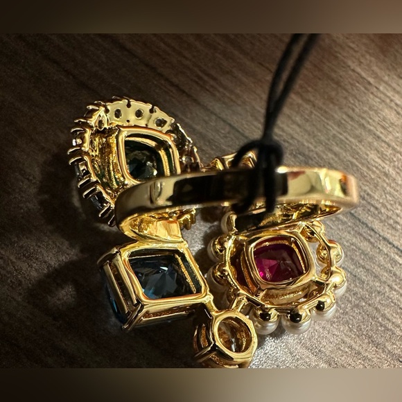 Kate Spade Victoria Cluster Cocktail Ring Size 9 NWT - Picture 7 of 8